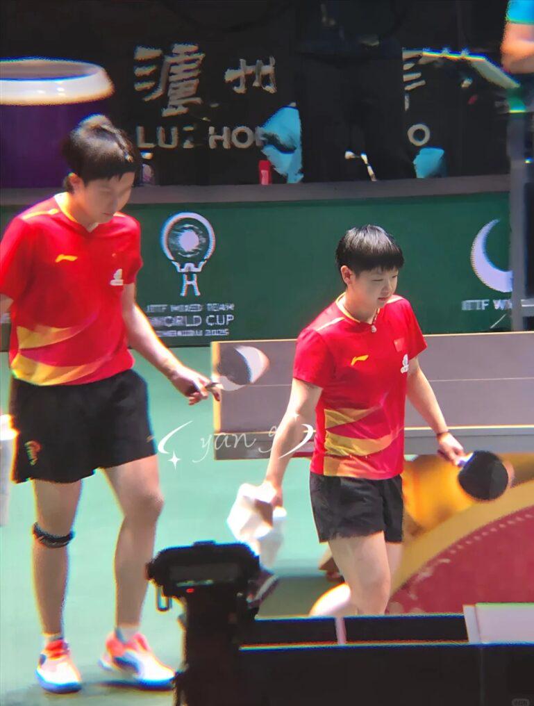 國乒選手訓練備戰畫面