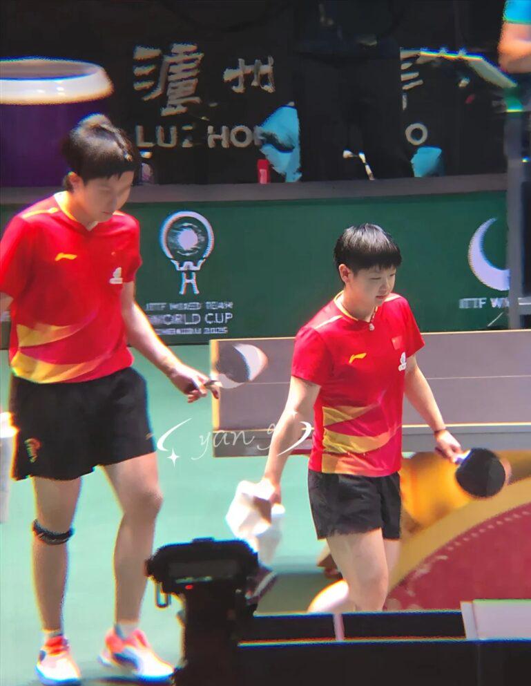 王楚欽與孫穎莎(莎頭組合)比賽或訓練圖片